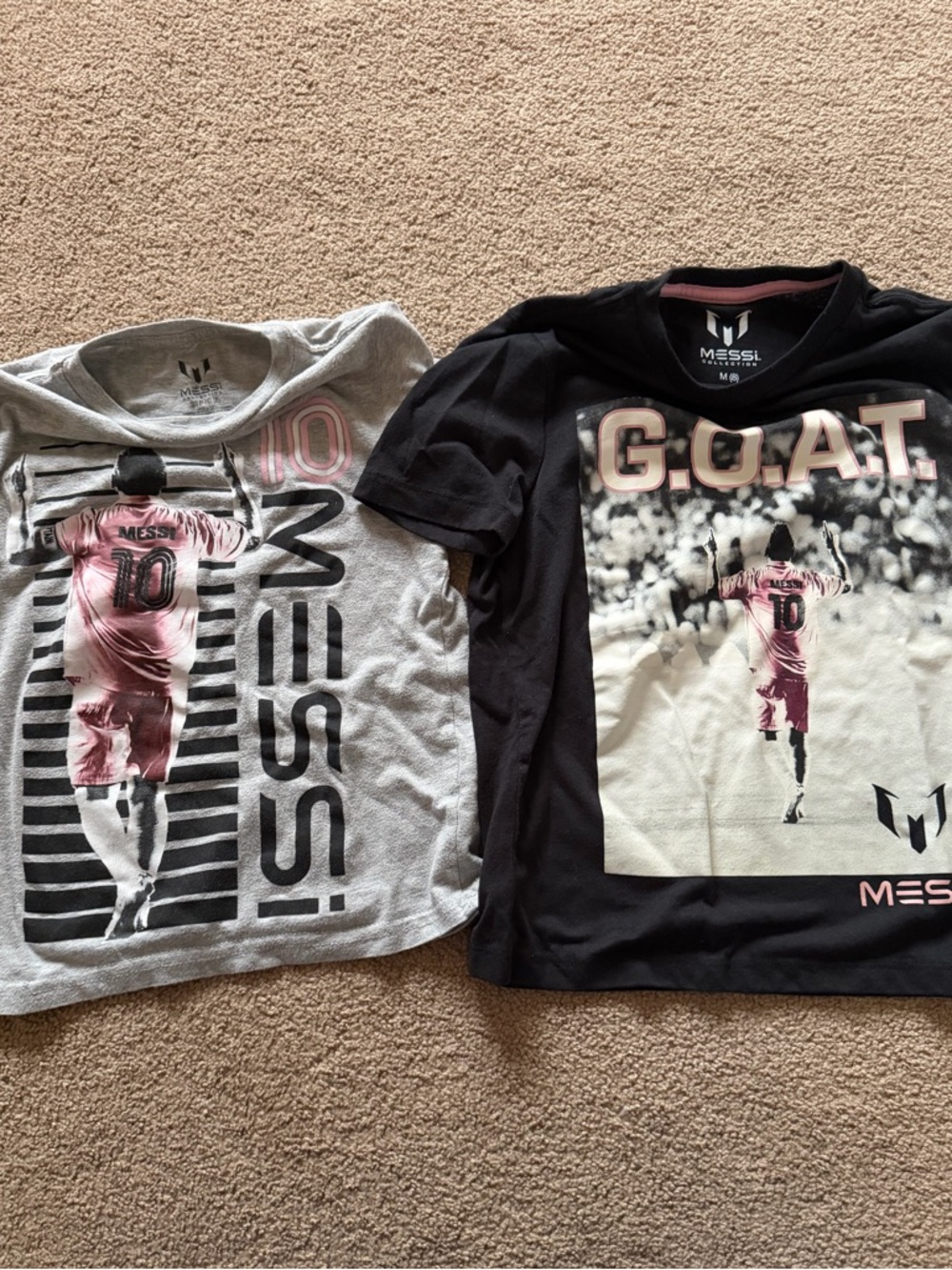 Kids' Messi Short-Sleeve Graphic Tee — Black